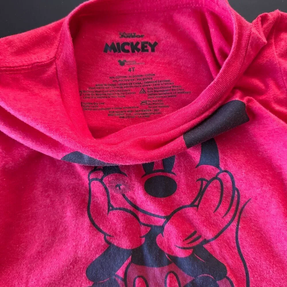 🔥 4 for $20 DEAL 🔥 Disney Mickey Mouse Ladies Man Red Long Sleeve Shirt | 4T